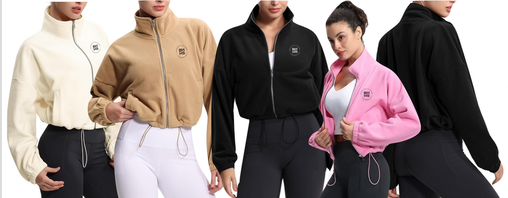 Berkshire Hathaway HomeServices women's cropped fleece jacket