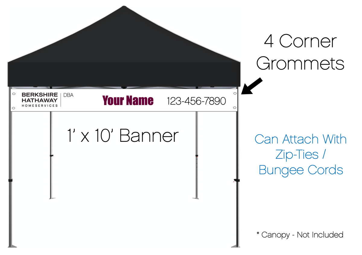 Berkshire Hathaway HomeServices custom canopy banner