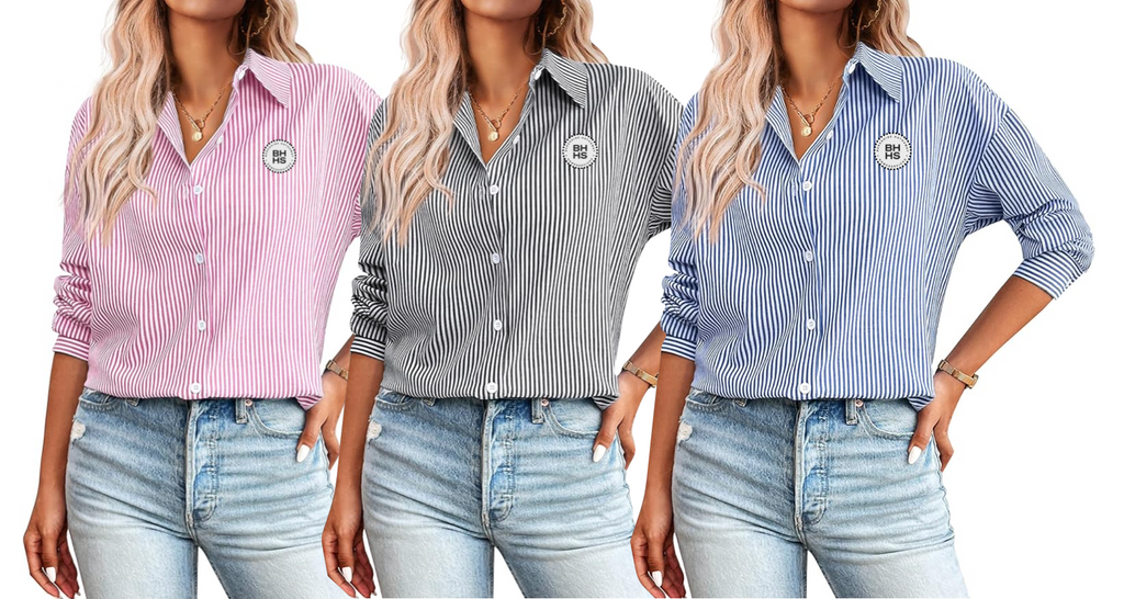 Berkshire Hathaway HomeServices women's striped button-down