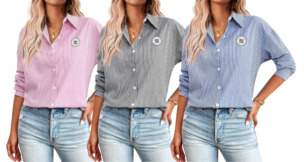 Berkshire Hathaway HomeServices women's striped button-down