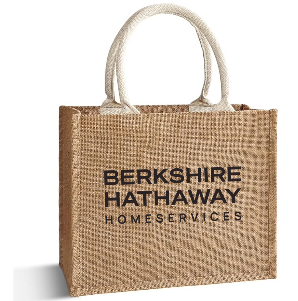 Berkshire Hathaway HomeServices Woven Straw Beach Tote