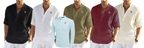 Berkshire Hathaway HomeServices men's linen-blend shirt