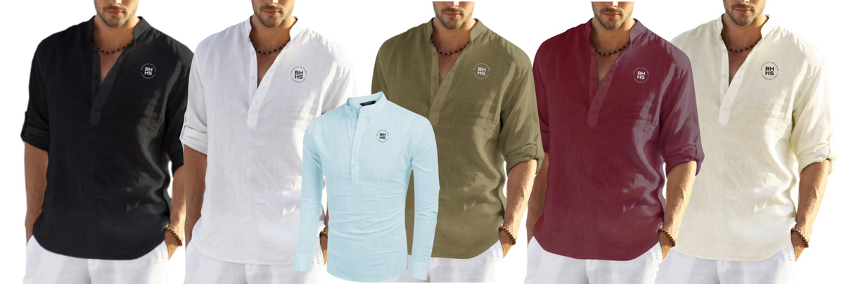 Berkshire Hathaway HomeServices men's linen-blend shirt