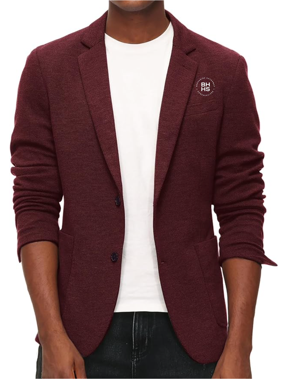 Berkshire Hathaway HomeServices Mens Casual Knit Blazer