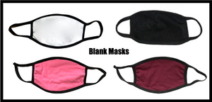 Blank Face Masks (2 Pack)