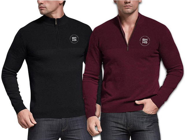 Mens Quarter Zip Polo Pullover