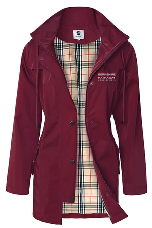 Women's plaid 2025 rain jacket