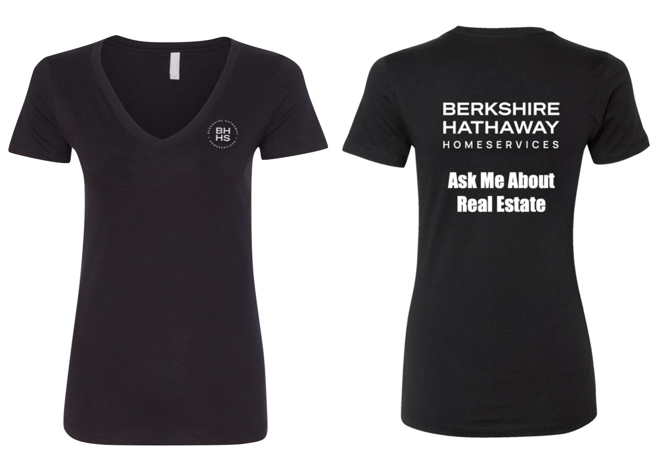 Women's  Ask Me About Real Estate V Neck