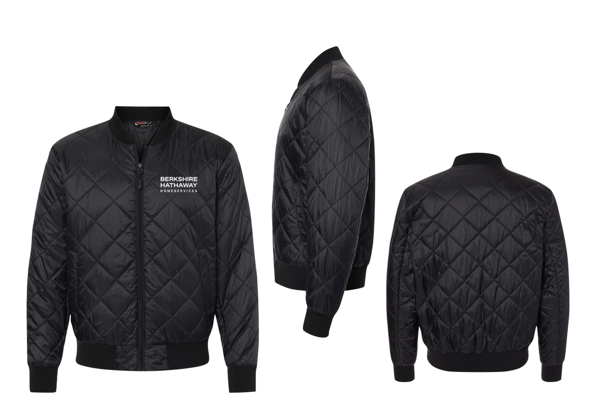 Mens Quilted Bomber Jacket