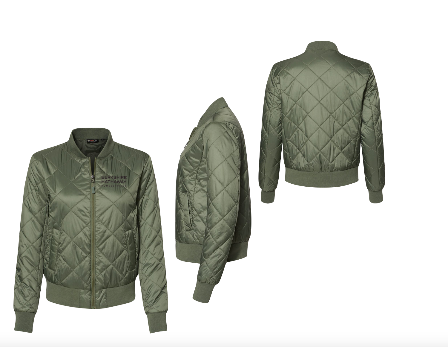 Womens Quilted Bomber Jacket