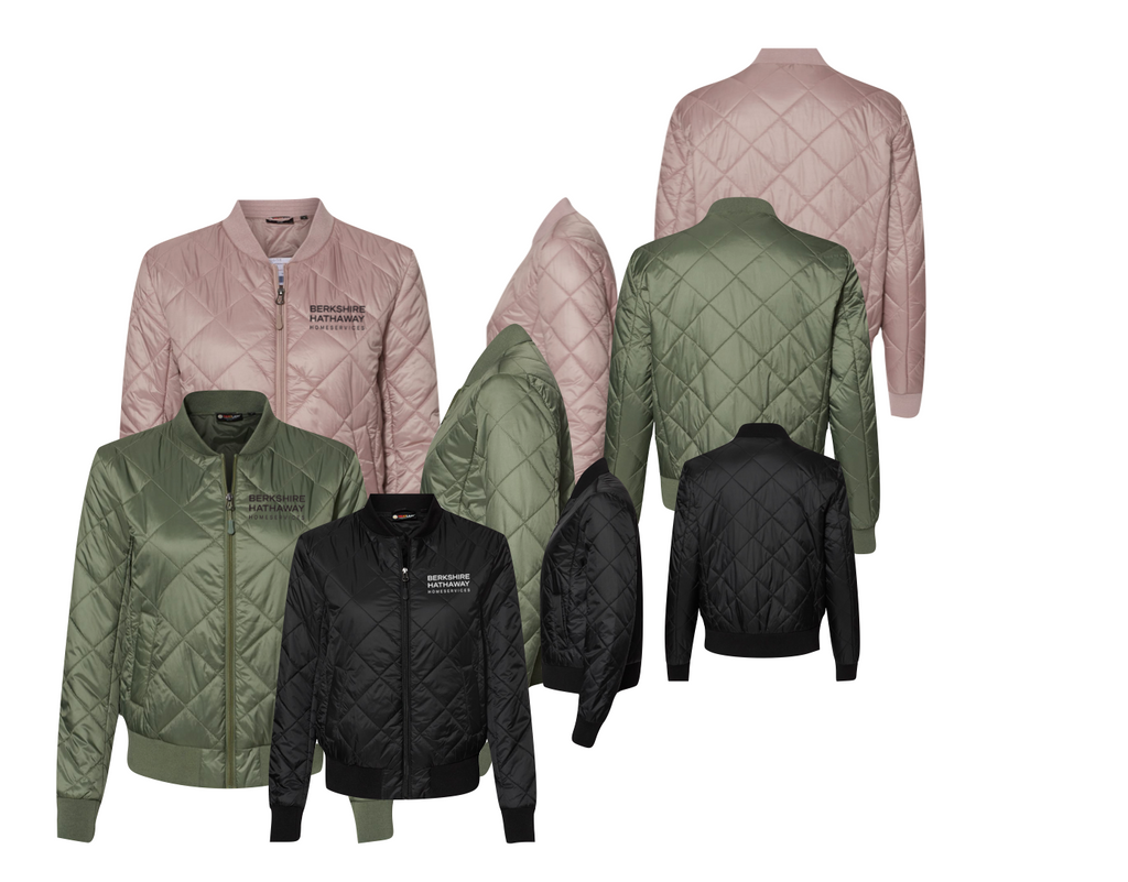 Berkshire Hathaway HomeServices women's quilted bomber jacket