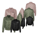 Womens Quilted Bomber Jacket