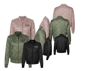 Womens Quilted Bomber Jacket