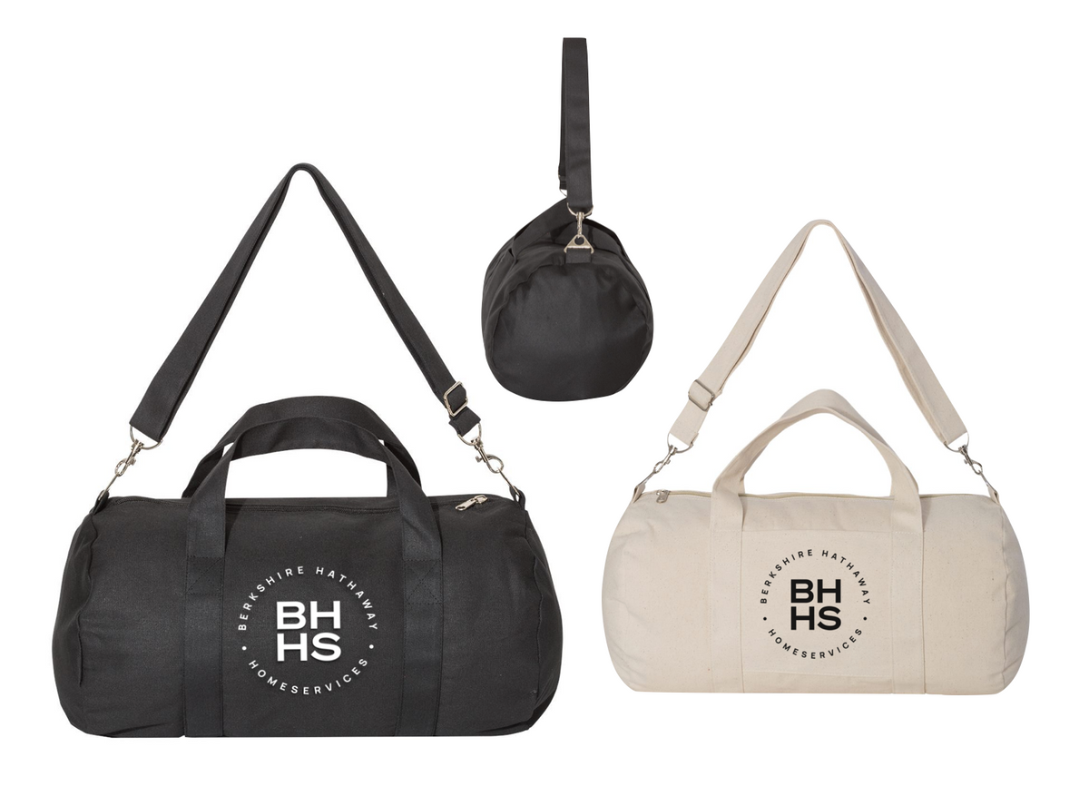 Berkshire Hathaway HomeServices canvas duffle bag